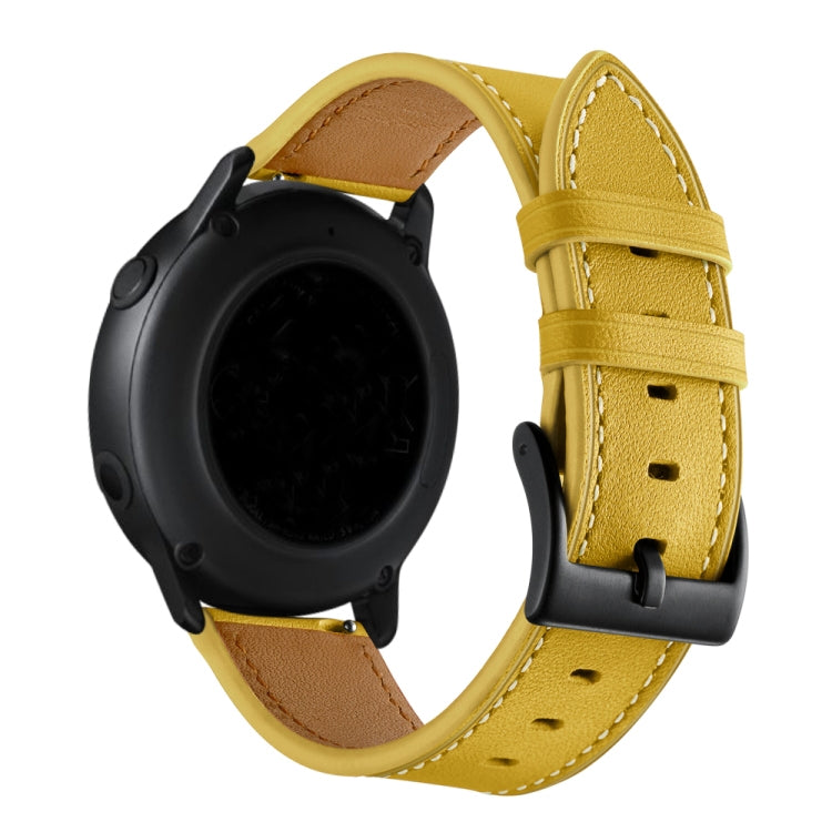20mmFirst Layer Leather Sewing Thread Watch Band, For Huawei Watch GT3 Pro 43mm / 46mm