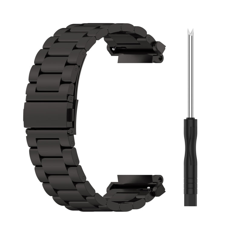 For Huami Amazfit T-Rex 2 Three Strains Steel Watch Band