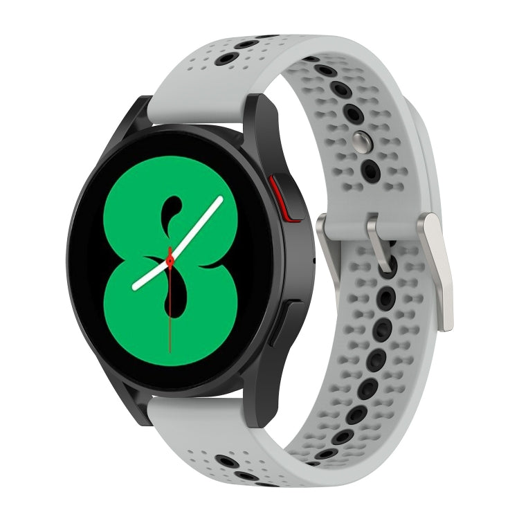 20mm Colorful Hole Silicone Watch Band, For Samsung Galaxy Watch 5 40mm, For Samsung Galaxy Watch 5 44mm, For Samsung Galaxy Watch 5 Pro 45mm