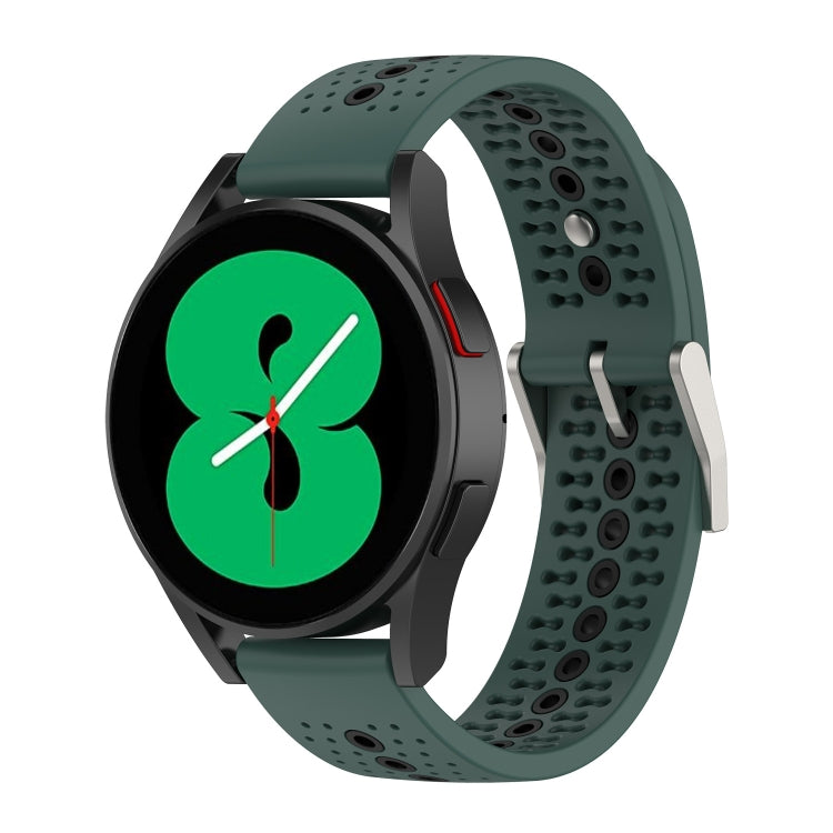 20mm Colorful Hole Silicone Watch Band, For Samsung Galaxy Watch 5 40mm, For Samsung Galaxy Watch 5 44mm, For Samsung Galaxy Watch 5 Pro 45mm