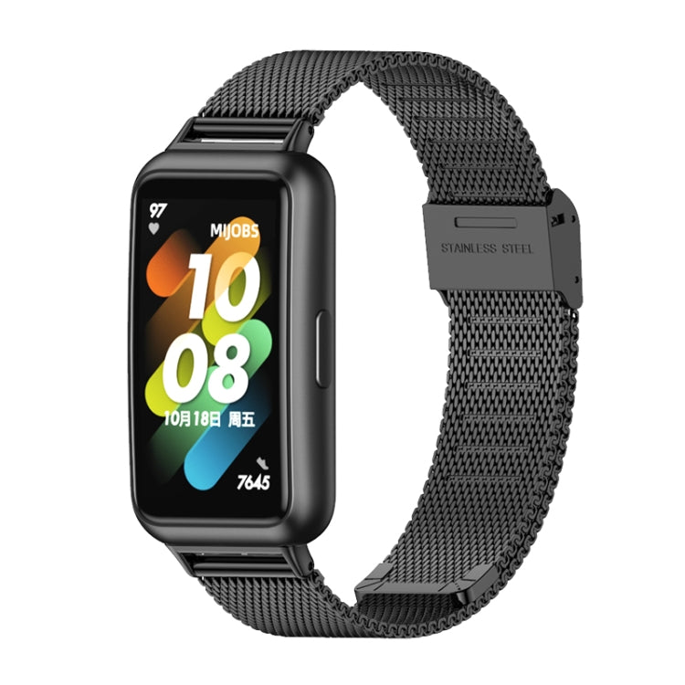 MIJOBS Milan Buckle Stainless Steel Watch Band, For Huawei Band 7 / 7 NFC