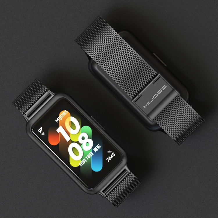 MIJOBS Milan Buckle Stainless Steel Watch Band, For Huawei Band 7 / 7 NFC