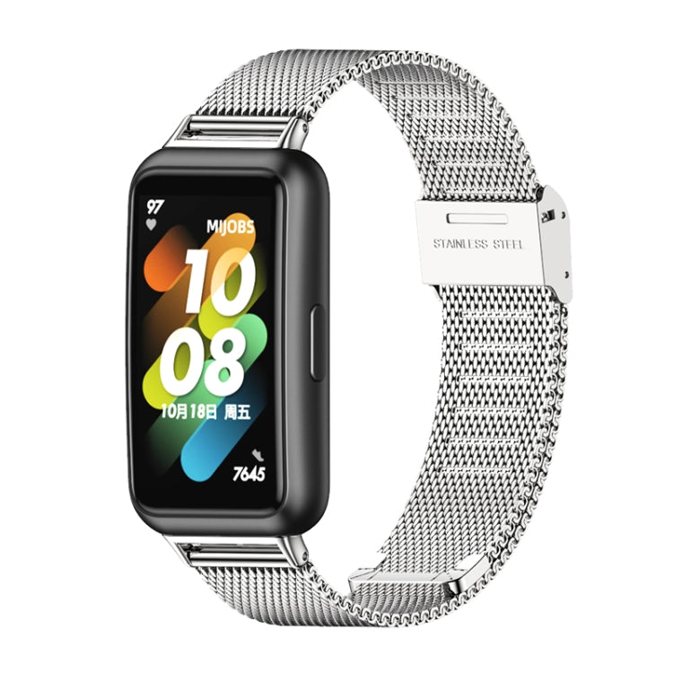 MIJOBS Milan Buckle Stainless Steel Watch Band, For Huawei Band 7 / 7 NFC