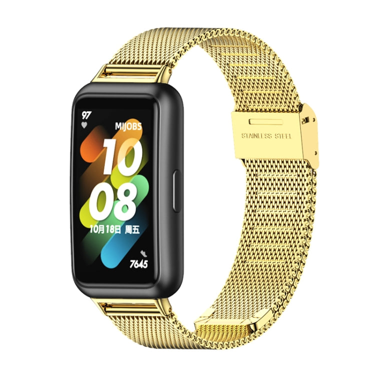 MIJOBS Milan Buckle Stainless Steel Watch Band, For Huawei Band 7 / 7 NFC