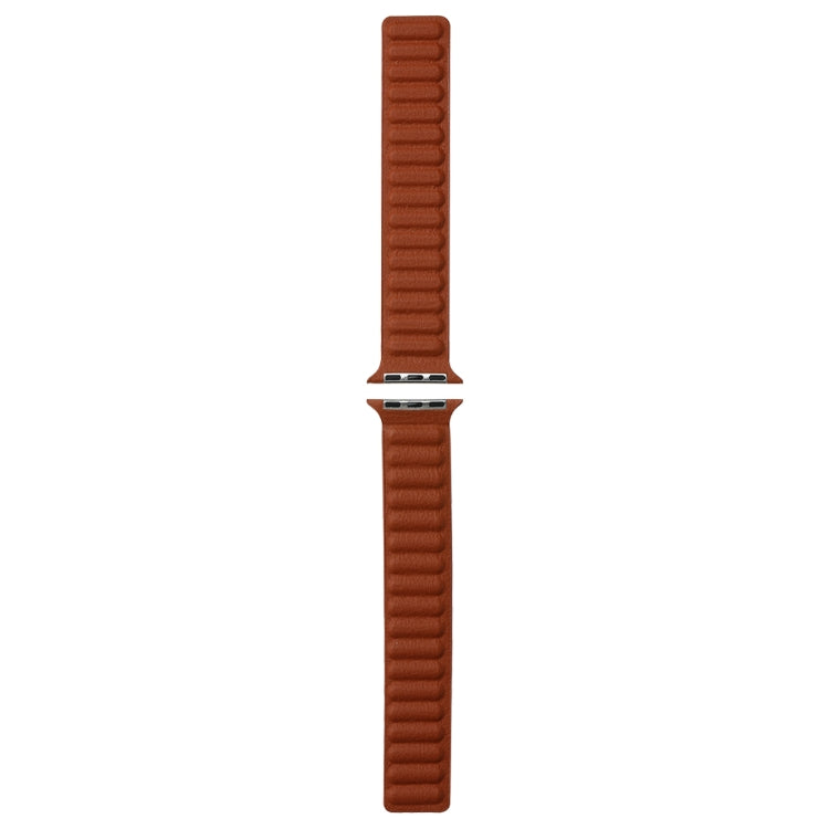 Magnetic Two-color Loop Slim Leather Watch Band For Apple Watch Series, 7 45mm / 6&SE&5&4 44mm / 3&2&1 42mm, 7 41mm / 6&SE&5&4 40mm / 3&2&1 38mm