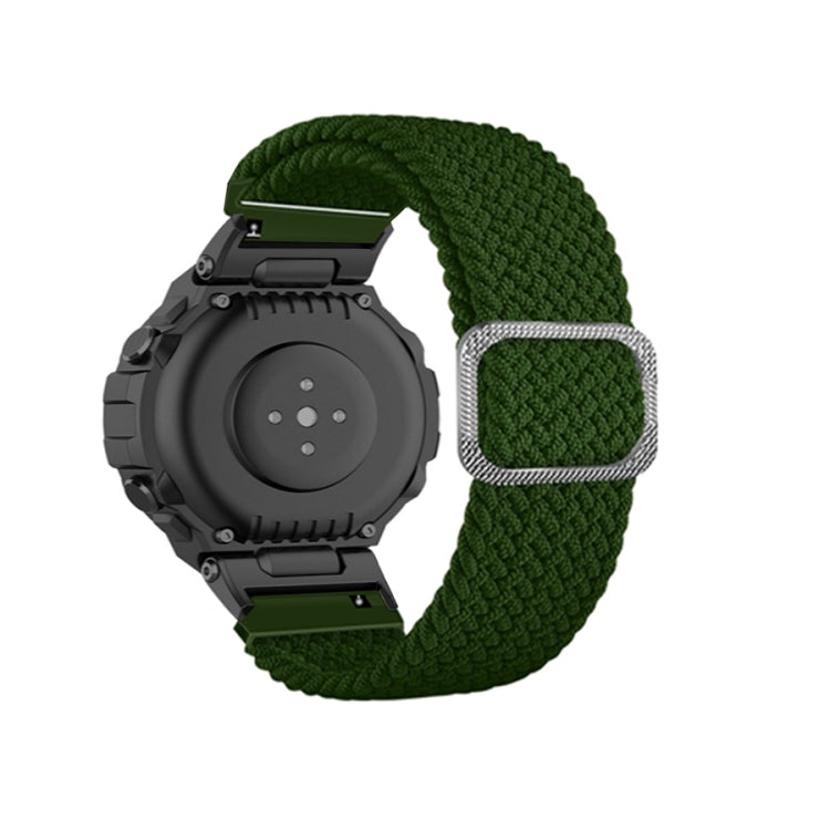 Adjustable Buckle Braided Nylon Watch Band, For Amazfit T-Rex / T-Rex Pro / Ares