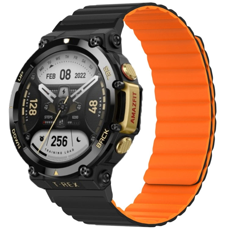 Silicone Magnetic Dual-color Watch Band, For Amazfit T-Rex 2