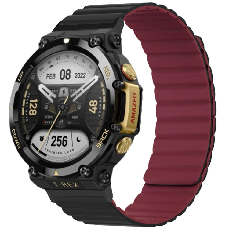 Silicone Magnetic Dual-color Watch Band, For Amazfit T-Rex 2
