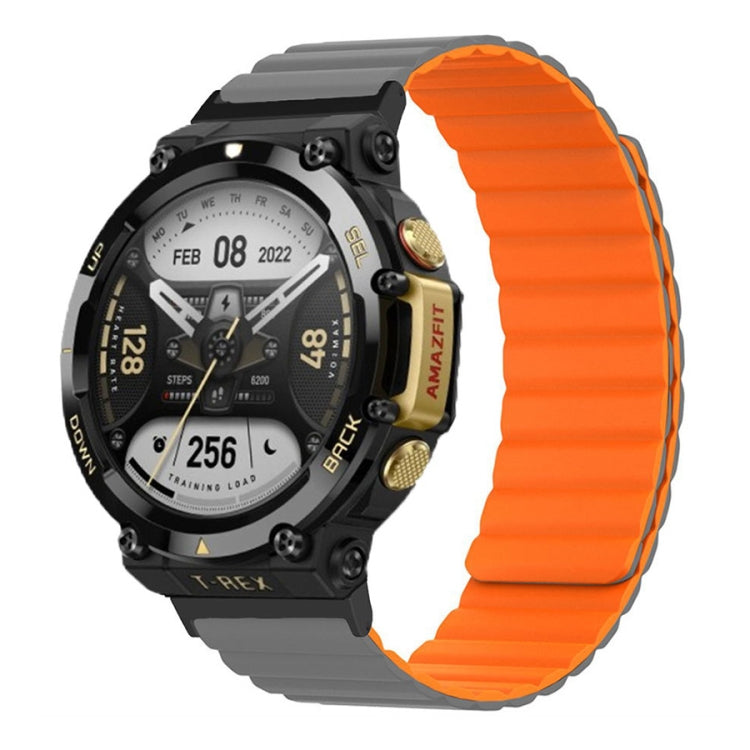 Silicone Magnetic Dual-color Watch Band, For Amazfit T-Rex 2