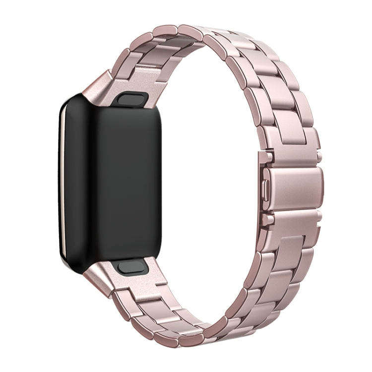 Three-bead Flat Buckle Stainless Steel Watch Band, For Xiaomi Mi Band 7 Pro