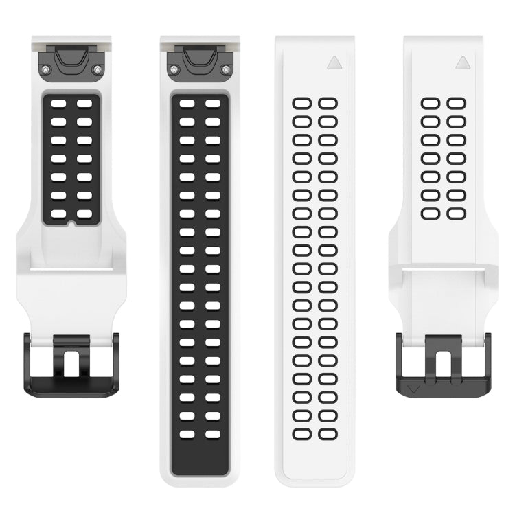 Two-color Silicone Watch Band, For Garmin Fenix 7S / 6S / 5S