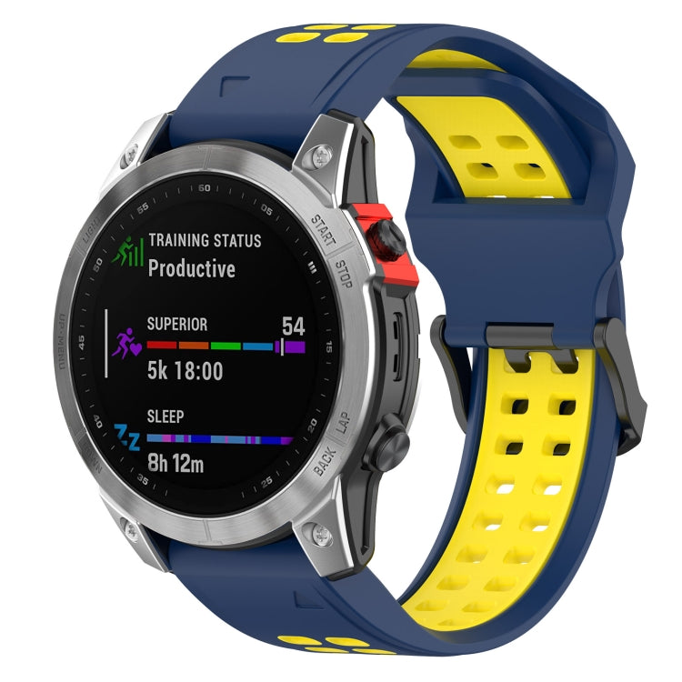 Two-color Silicone Watch Band, For Garmin Fenix 7S / 6S / 5S