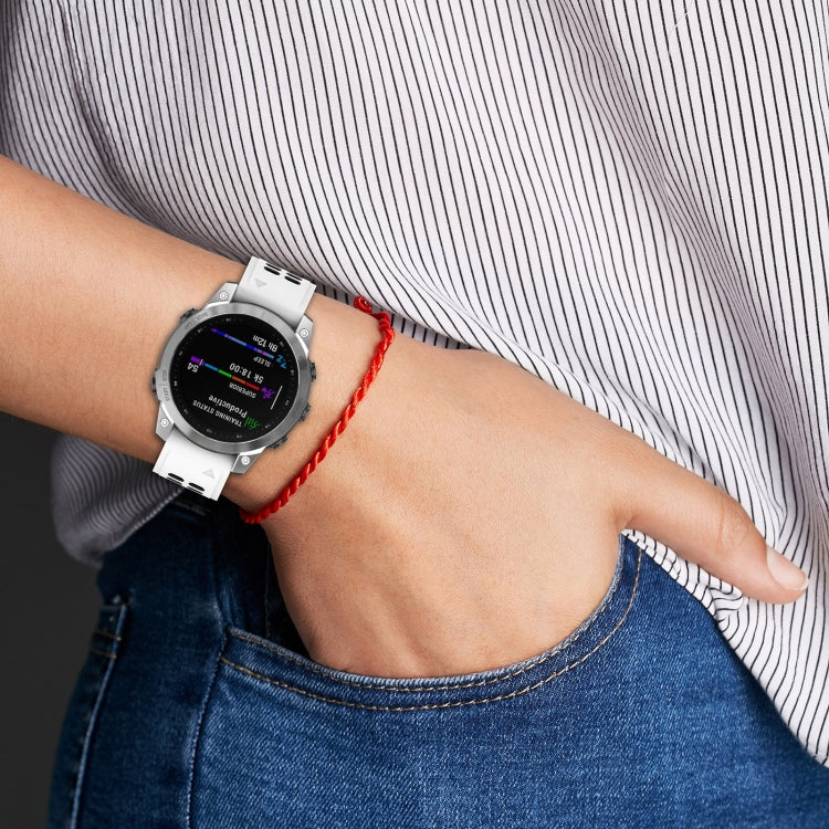 Two-color Silicone Watch Band, For Garmin Fenix 7S / 6S / 5S