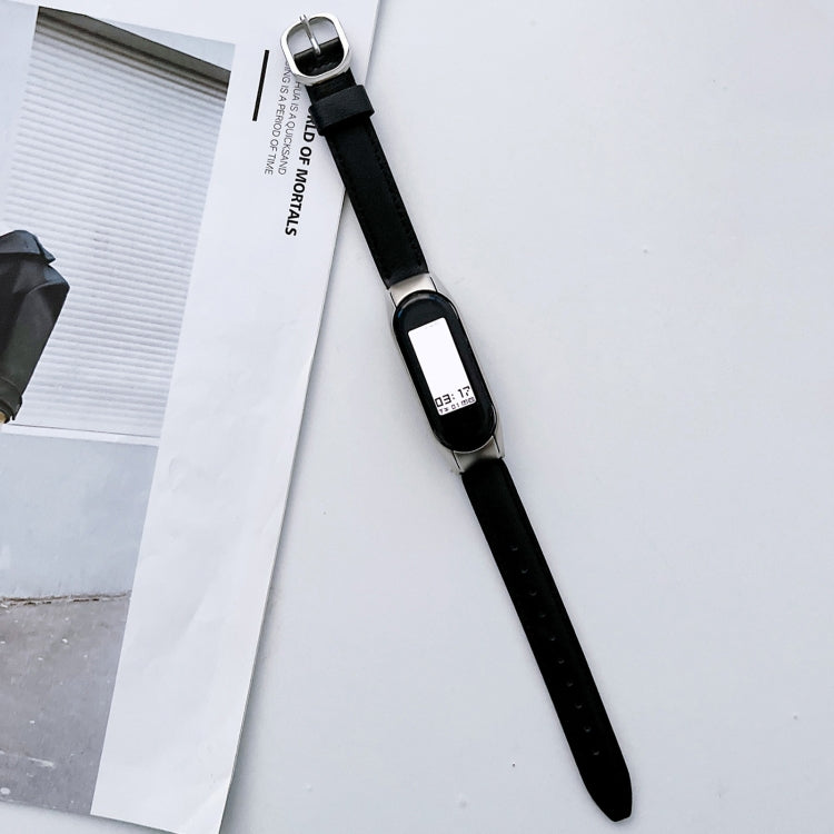 Genuine Leather Watch Band, For Xiaomi Mi Band 3 / 4, For Xiaomi Mi Band 5 / 6, For Xiaomi Mi Band 7