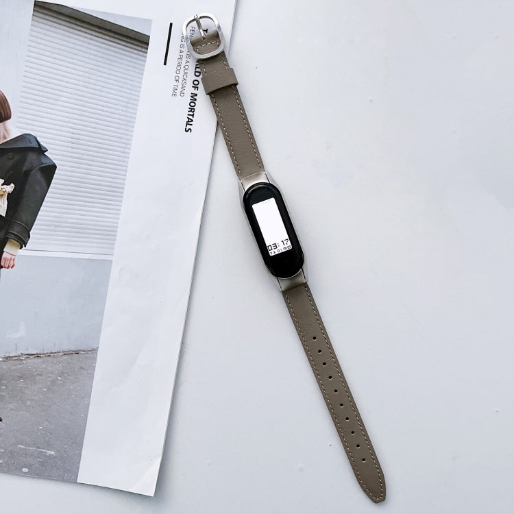 Genuine Leather Watch Band, For Xiaomi Mi Band 3 / 4, For Xiaomi Mi Band 5 / 6, For Xiaomi Mi Band 7