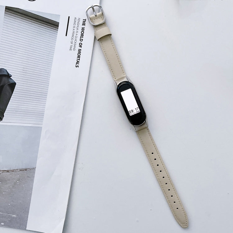 Genuine Leather Watch Band, For Xiaomi Mi Band 3 / 4, For Xiaomi Mi Band 5 / 6, For Xiaomi Mi Band 7