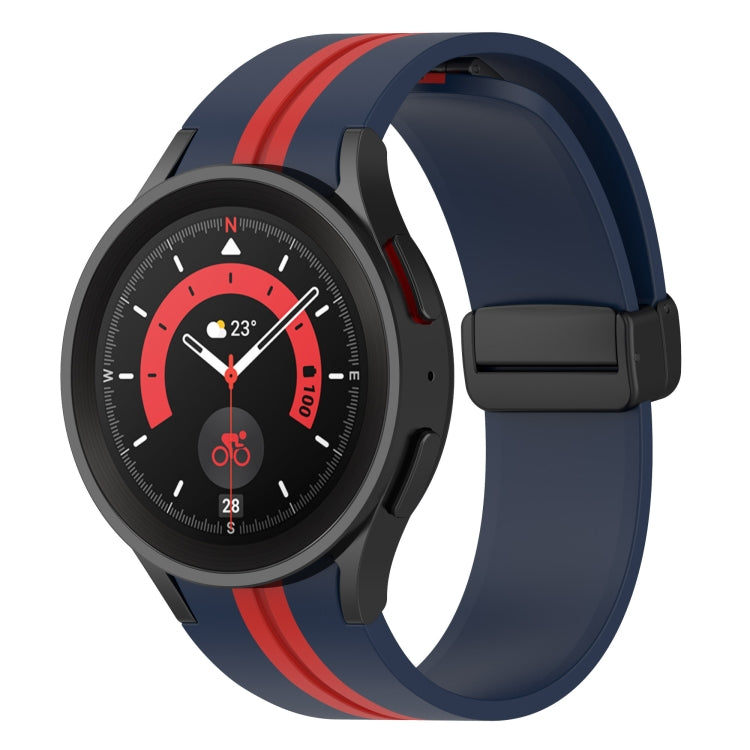 Two-color Stripe Silicone Watch Band, For Samsung Galaxy Watch5 Pro