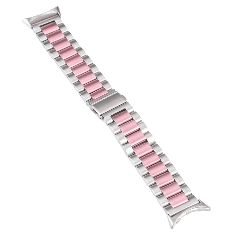 Three Strains Stainless Steel Metal Watch Band, For Google Pixel Watch 4 / 3 / 2 / 1 41mm