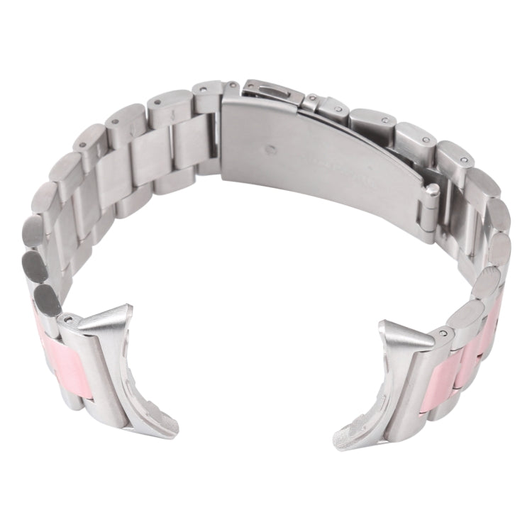 Three Strains Stainless Steel Metal Watch Band, For Google Pixel Watch 4 / 3 / 2 / 1 41mm