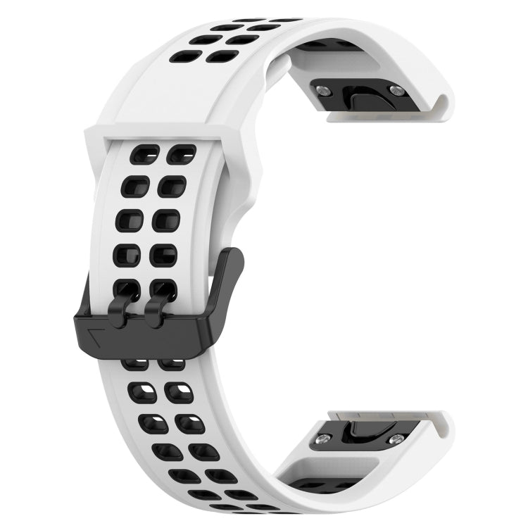 26mm Reverse Buckle Two-color Silicone Watch Band, For Garmin Enduro2 / Tactix7