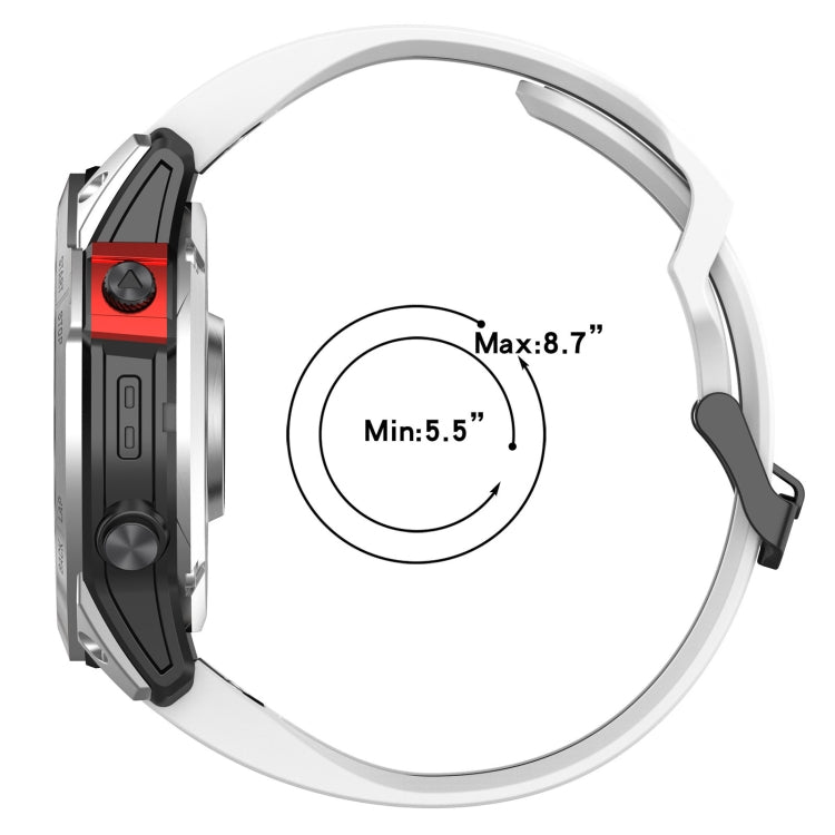 26mm Reverse Buckle Two-color Silicone Watch Band, For Garmin Enduro2 / Tactix7