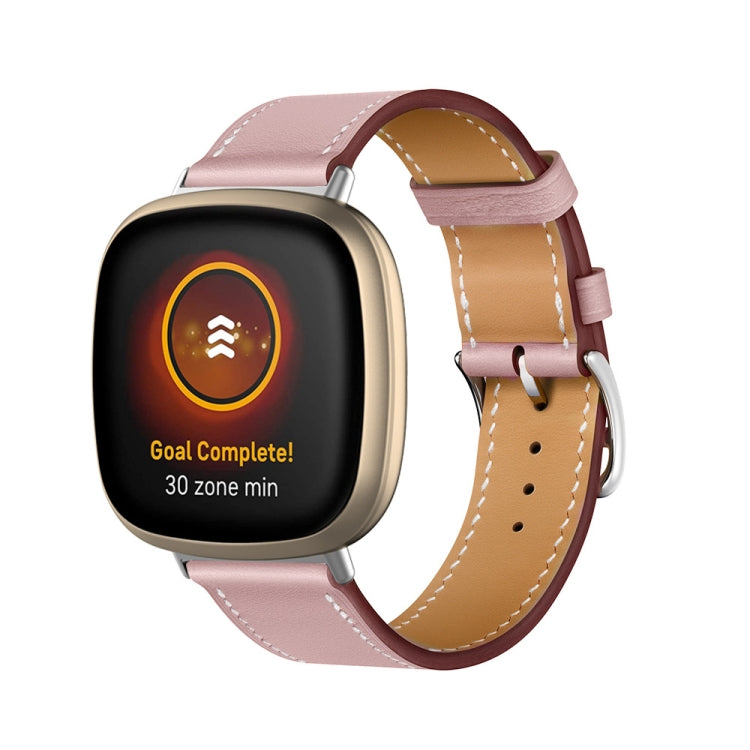 Universal Genuine Leather Watch Band, For Fitbit Versa 4 / Sense 2