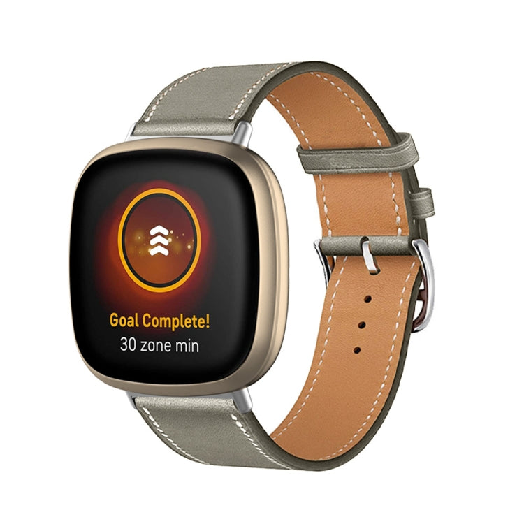 Universal Genuine Leather Watch Band, For Fitbit Versa 4 / Sense 2