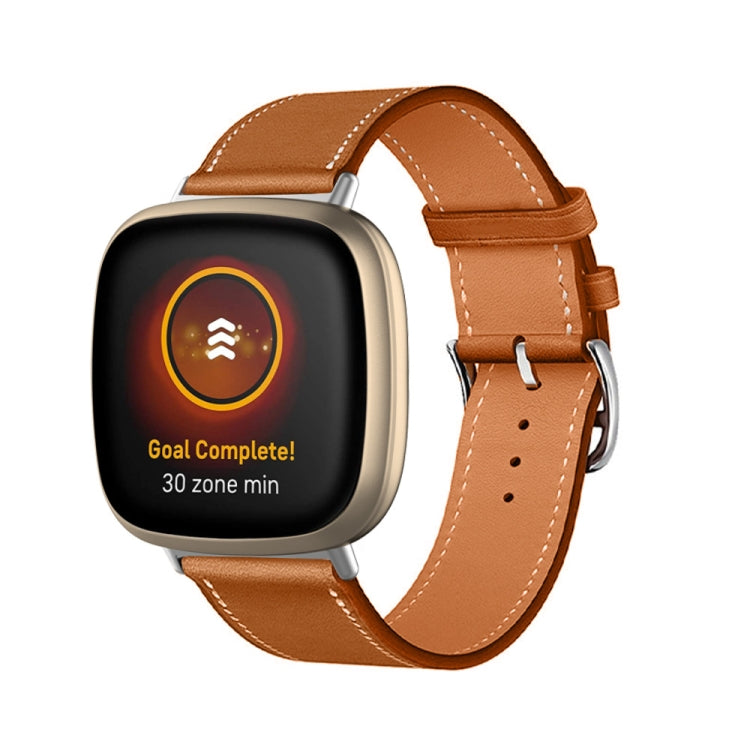Universal Genuine Leather Watch Band, For Fitbit Versa 4 / Sense 2