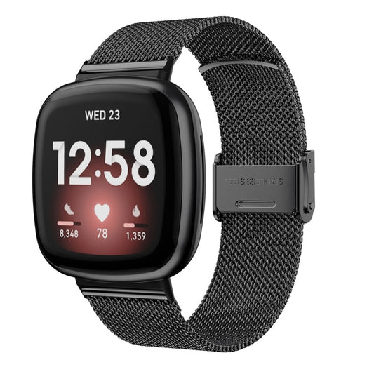 Universal Metal Stainless Steel Buckle Watch Band, For Fitbit Versa 4 / Sense 2