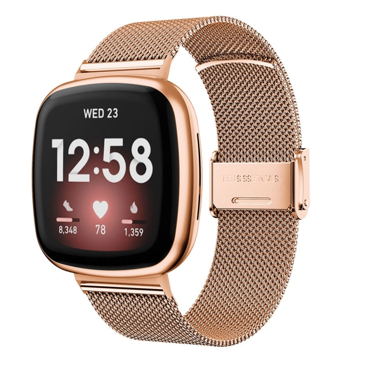 Universal Metal Stainless Steel Buckle Watch Band, For Fitbit Versa 4 / Sense 2