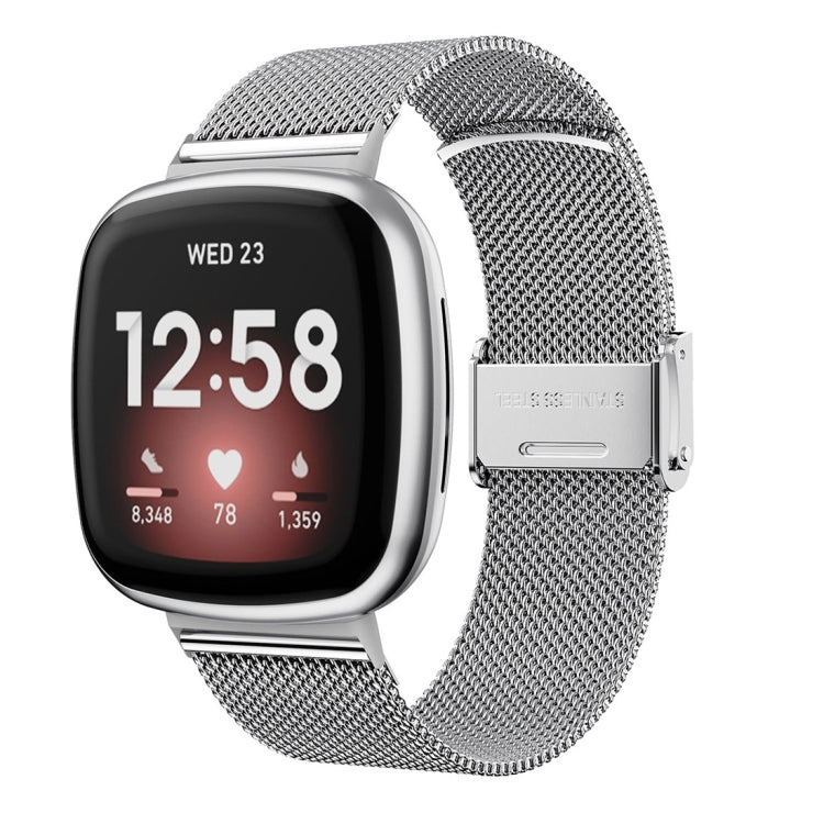 Universal Metal Stainless Steel Buckle Watch Band, For Fitbit Versa 4 / Sense 2