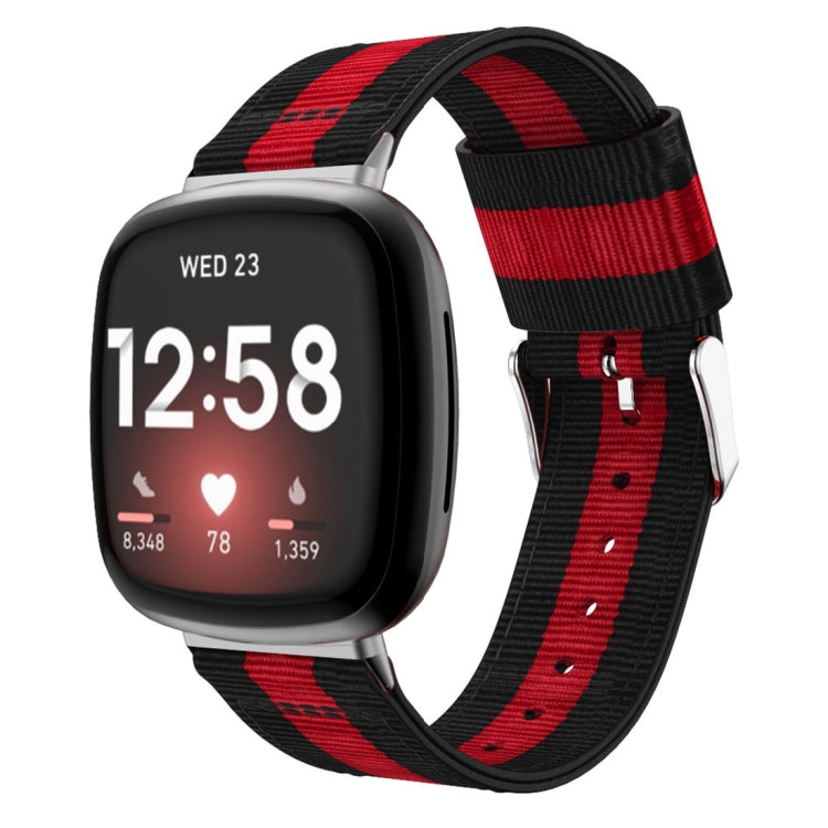 Universal Stripe Nylon Watch Band, For Fitbit Versa 4 / Sense 2