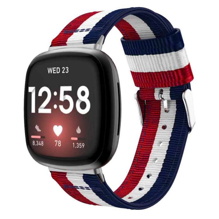 Universal Stripe Nylon Watch Band, For Fitbit Versa 4 / Sense 2