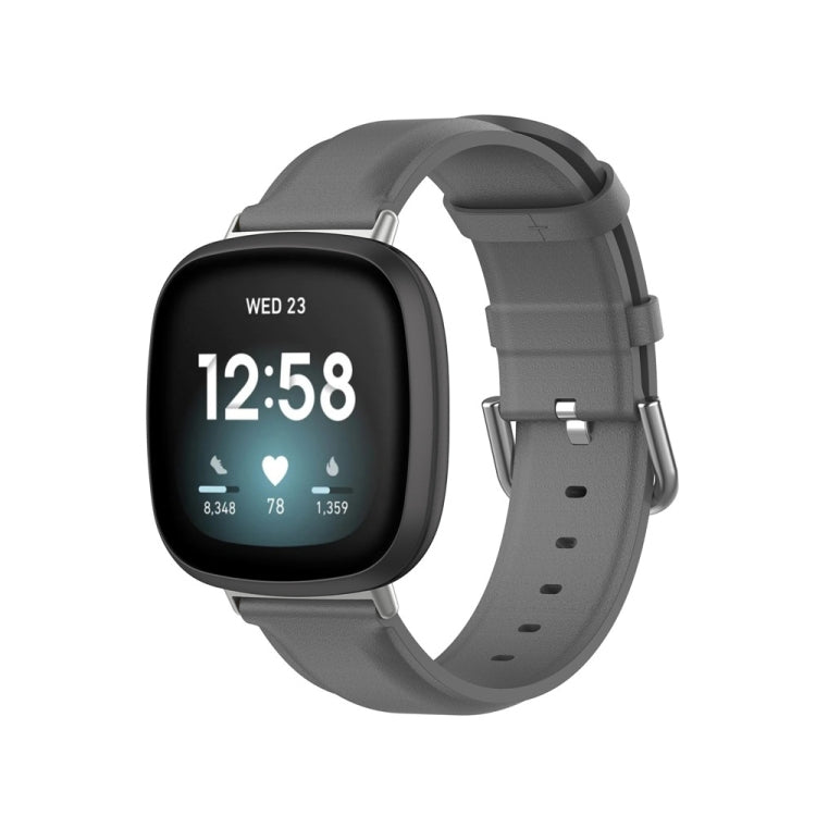 Genuine Leather Watch Band, For Fitbit Versa 4 / Sense 2
