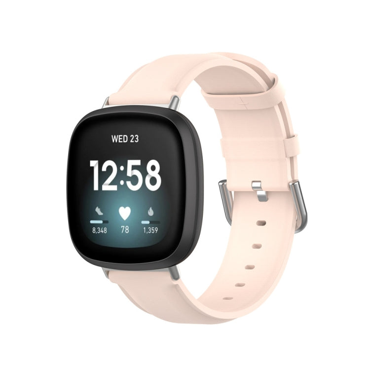 Genuine Leather Watch Band, For Fitbit Versa 4 / Sense 2