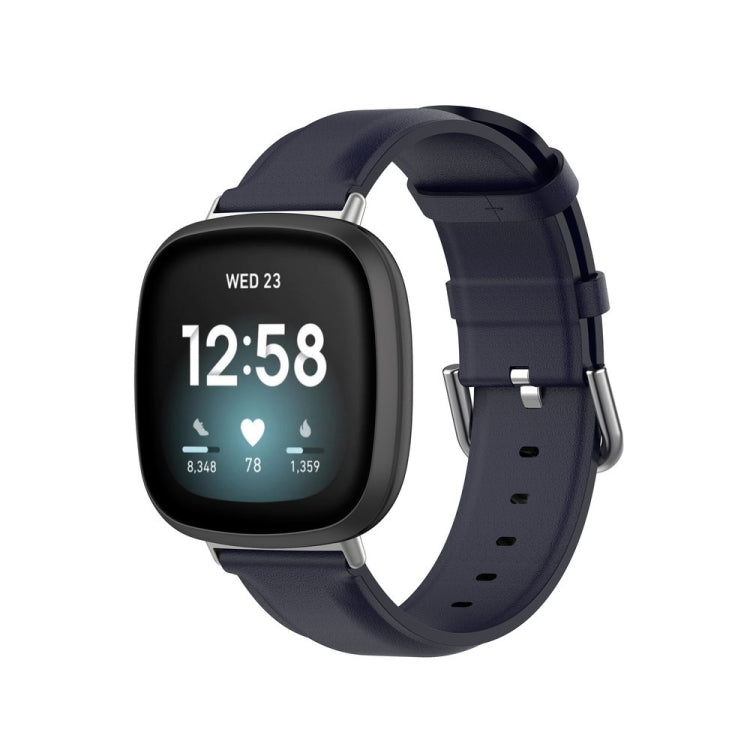 Genuine Leather Watch Band, For Fitbit Versa 4 / Sense 2