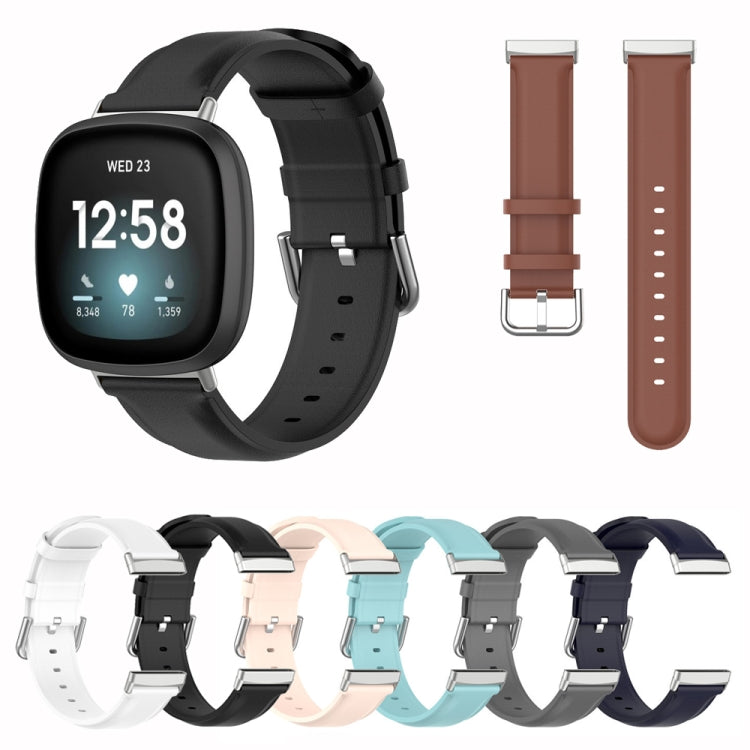 Genuine Leather Watch Band, For Fitbit Versa 4 / Sense 2