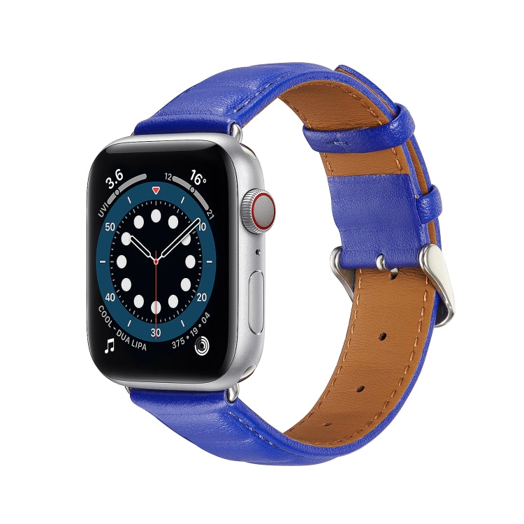 Genuine Leather Watch Band, For Apple Watch Ultra 49mm / Series 8&7 45mm / SE 2&6&SE&5&4 44mm / 3&2&1 42mm, For Apple Watch Series 8&7 41mm / SE 2&6&SE&5&4 40mm / 3&2&1 38mm