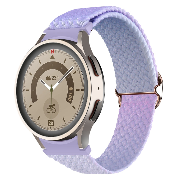 For Samsung Galaxy Watch 5 / Watch 5 Pro / Watch 4 Weave Gradient Color Watch Band