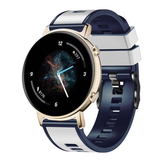 Plain Weave Two-color Silicone Watch Band, For Samsung Galaxy Watch 5 Pro 45mm