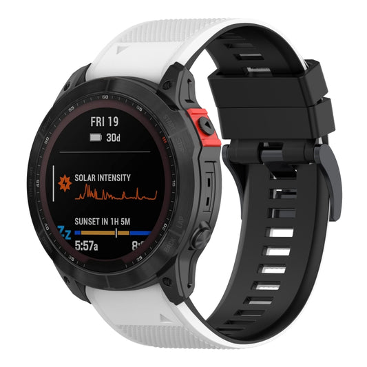 Two-color Silicone Watch Band, For Garmin Fenix 7, For Garmin Fenix 7X