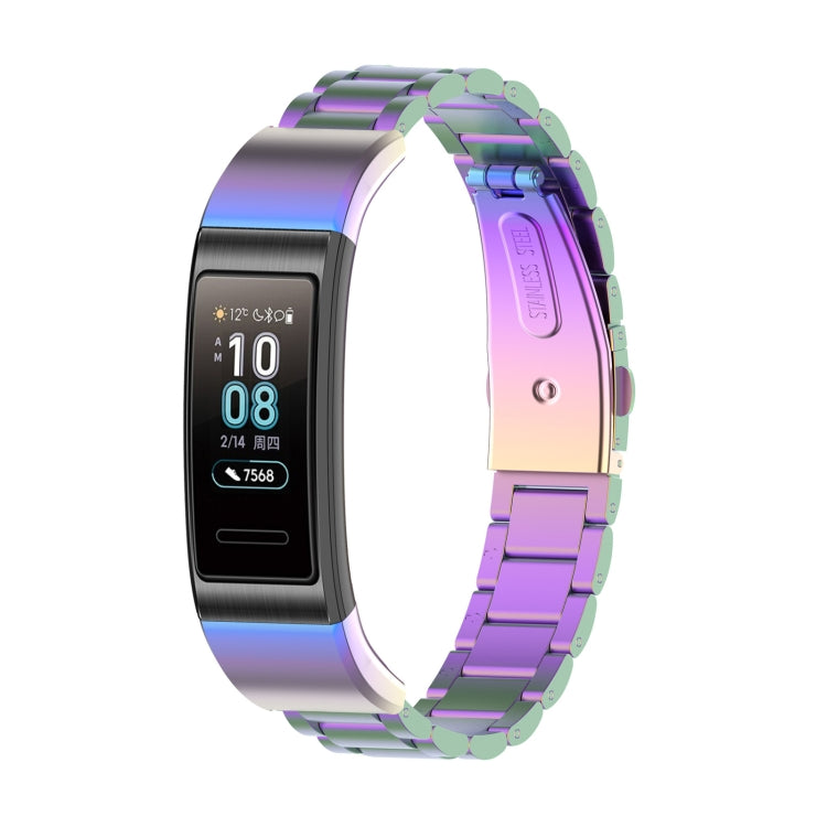For Huawei Band 4 Pro (TER-B29S) / Band 3 Pro (TER-B29) / Band 3 (TER-B09) Three Beads Steel Wrist Strap Watchband, For Band 4 Pro