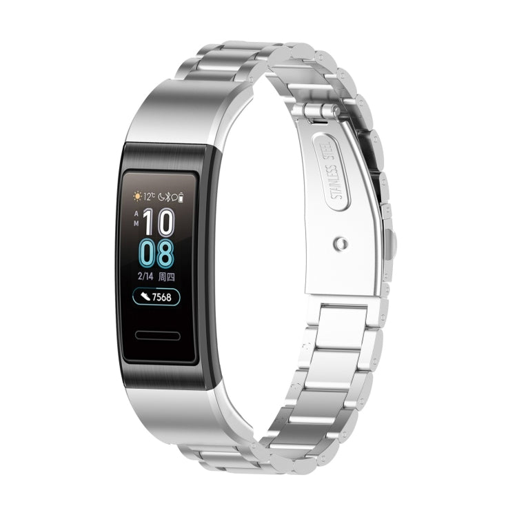 For Huawei Band 4 Pro (TER-B29S) / Band 3 Pro (TER-B29) / Band 3 (TER-B09) Three Beads Steel Wrist Strap Watchband, For Band 4 Pro