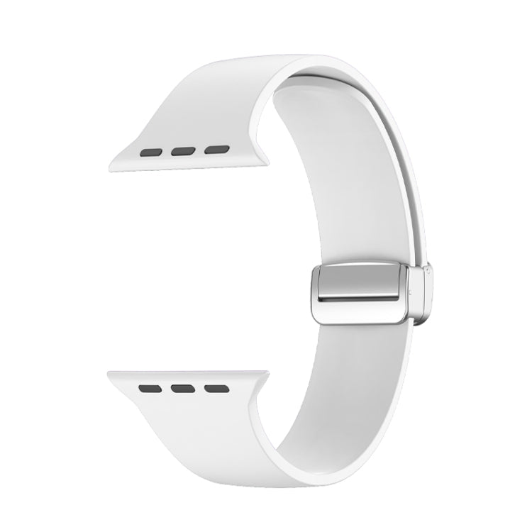 Folding Buckle Silicone Watch Band, For Apple Watch Ultra 49mm, For Apple Watch Series 8&7 45mm / SE 2&6&SE&5&4 44mm / 3&2&1 42mm