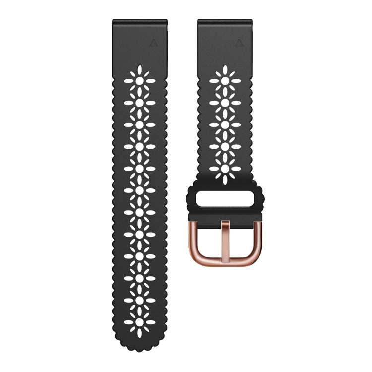 Quick Release Lace Silicone Watch Band, For Garmin Fenix 7S / 6S / 5S