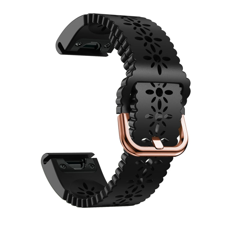 Quick Release Lace Silicone Watch Band, For Garmin Fenix 7S / 6S / 5S