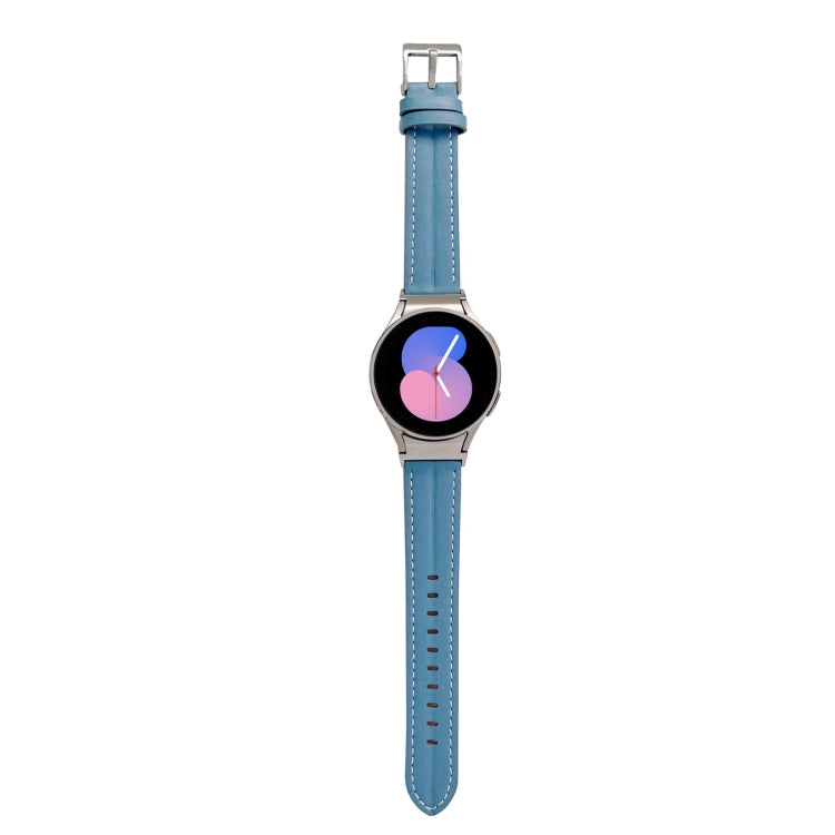 Grooved Genuine Leather Watch Band, For Samsung Galaxy Watch5 40mm / 44mm