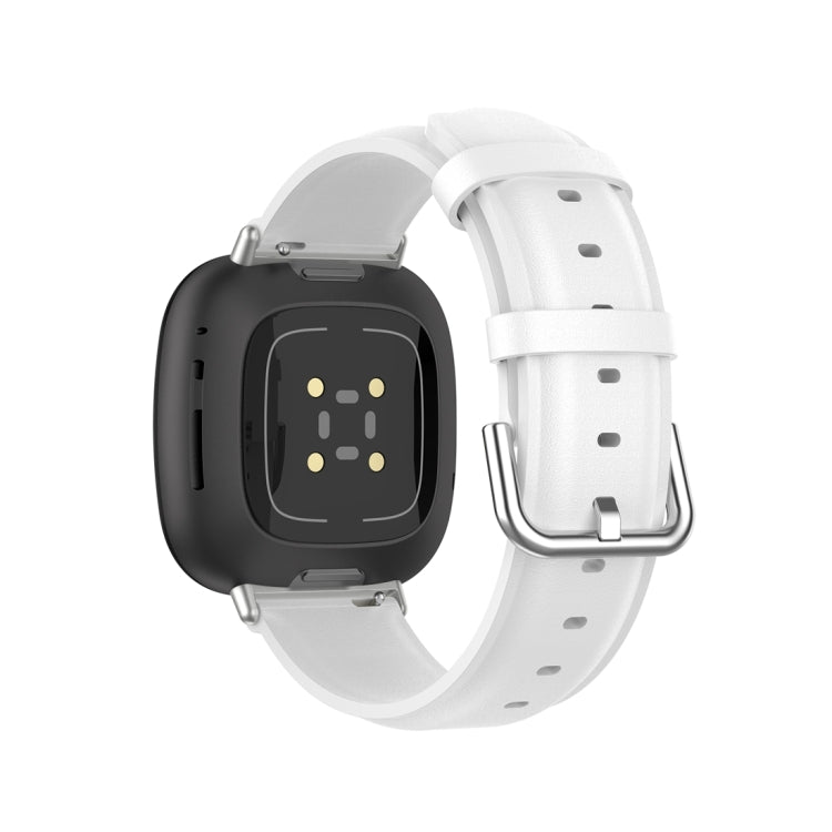 Genuine Leather Watch Band, For Fitbit Versa 3 / Sense
