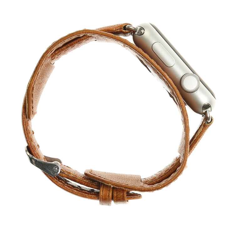 Crazy Horse Texture Bracelet Watchband, For Apple Watch 5 & 4 40mm / 3 & 2 & 1 38mm, For Apple Watch 5 & 4 44mm / 3 & 2 & 1 42mm