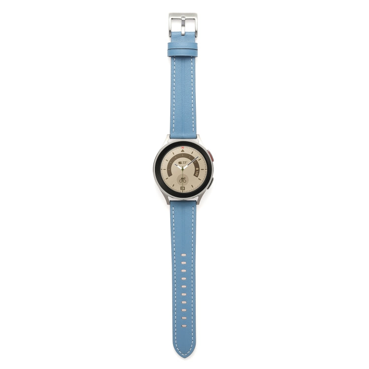 Universal Grooved Genuine Leather Watch Band, For Coros Pace 2/Coros Apex 42mm, For Realme Watch 3/Amazfit GTR4/4 Pro
